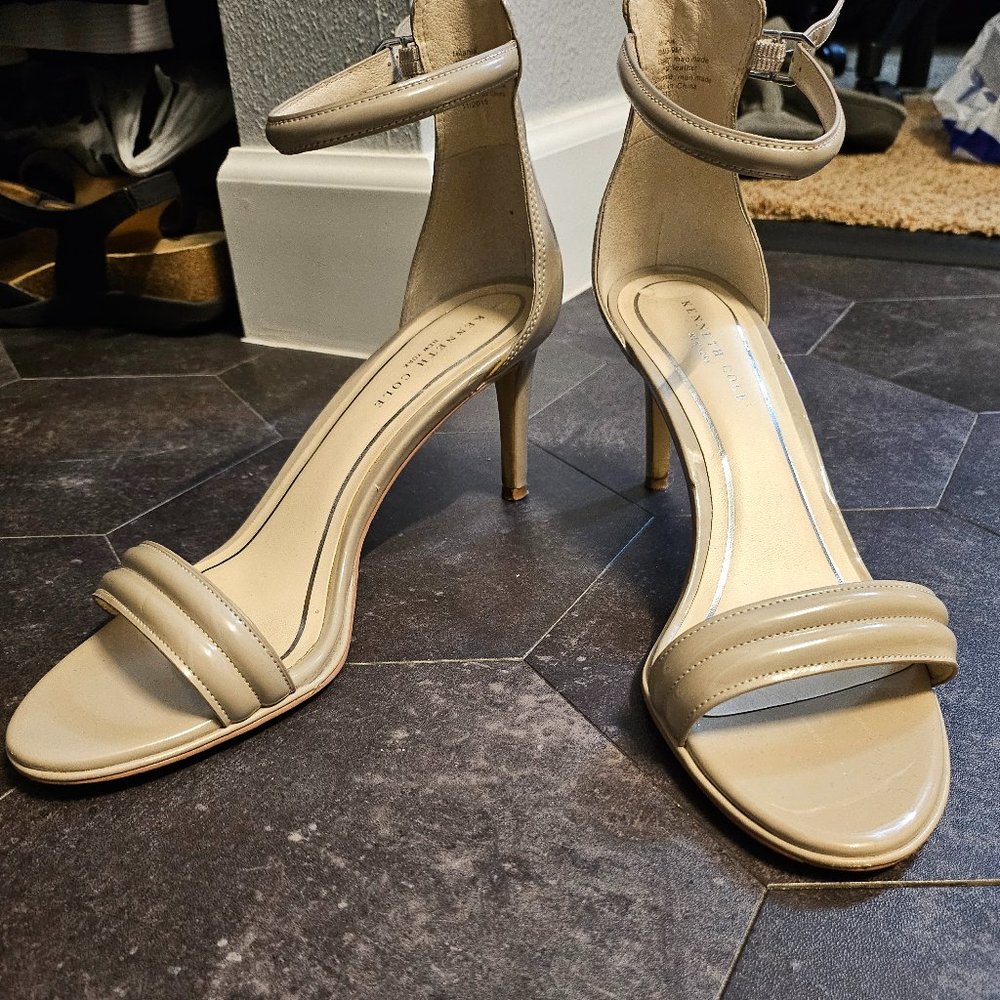 Kenneth Cole Grey Ankle Strap Heels